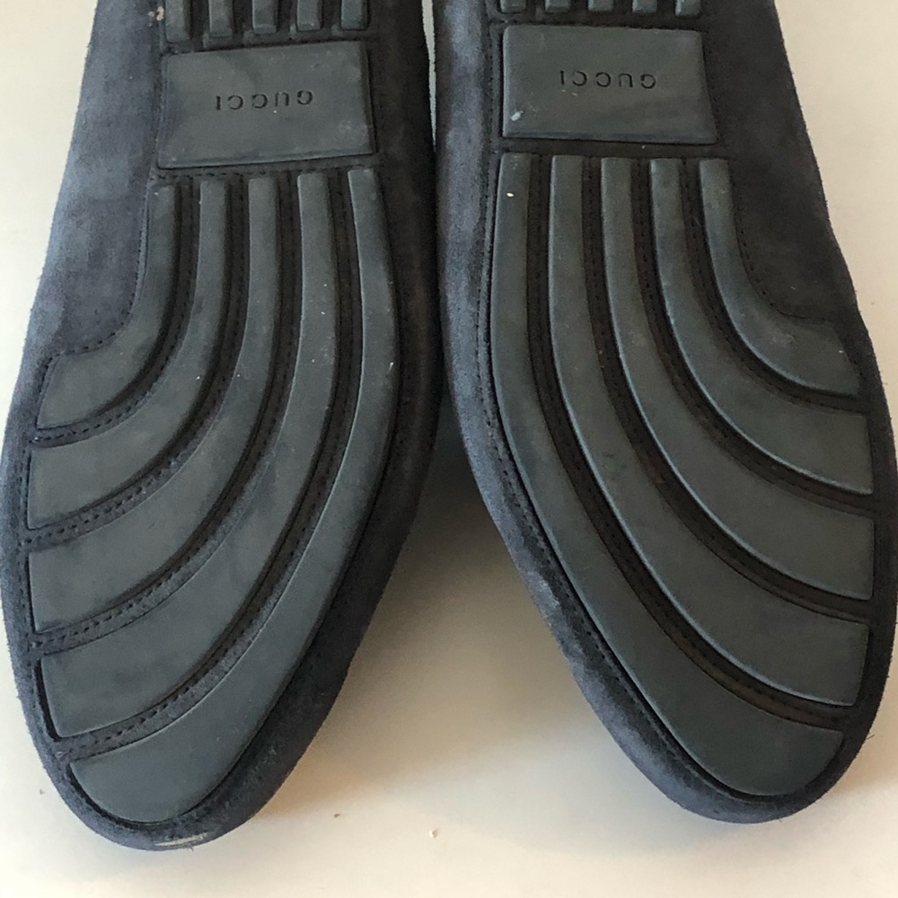 Gucci Silver and Black Loafers Slip-Ons - Picture 9 of 11